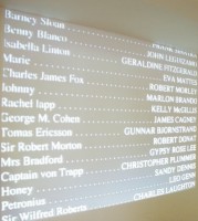 in order of appearance